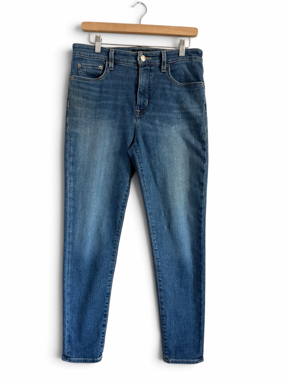Title: Lauren Ralph Lauren Stretch Slim Straight Jeans Size 8 Medium Wash